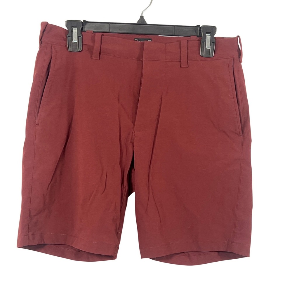J. Crew Stretch Mens Rust Red Nylon Shorts 30 Preppy Golf Stretch Vacation Beach